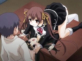 lucky otaku penetrates with 2 big-titted schoolgirls