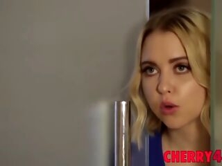 a sexy blonde teenage chloe couture gets her tight furry slit fucked by black stud