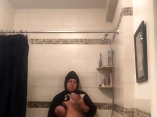 cuming in bathroom